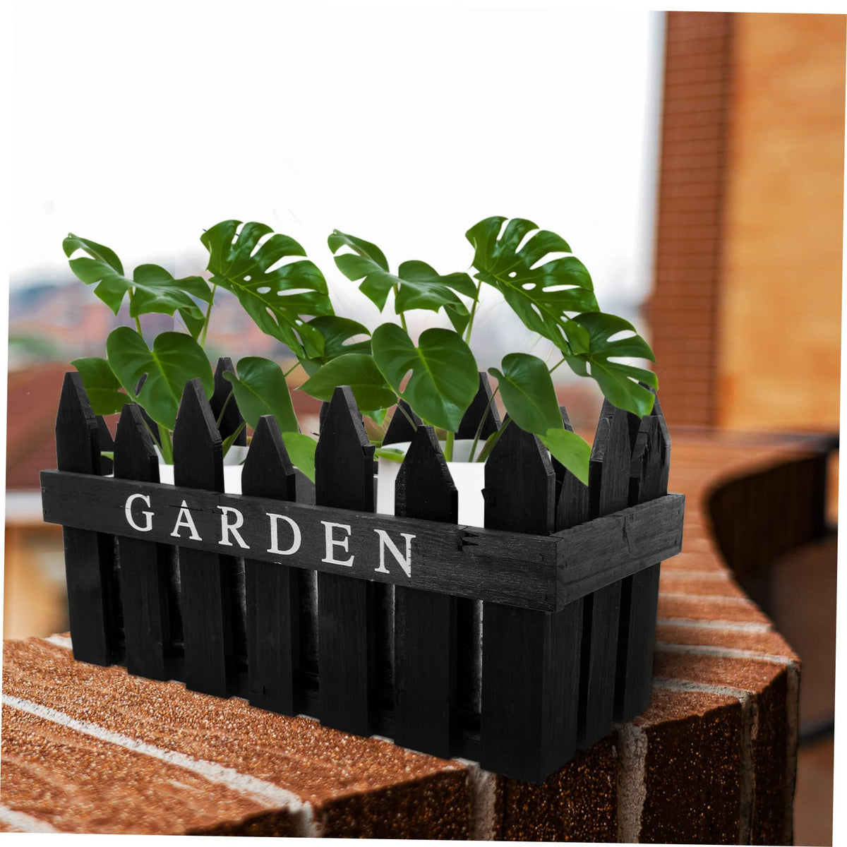 Abaodam Fence Flowerpot Durable Decorative Planting Box for Garden Home Decor Sturdy Easy to Clean Housewarming Finish