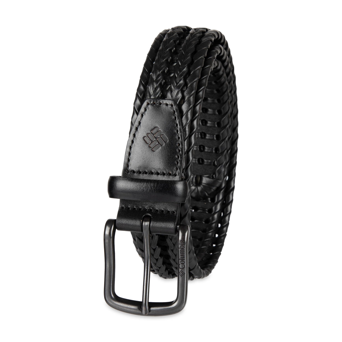 Columbia Men's Fully Adjustable Lace Braid Belt, Black, Small