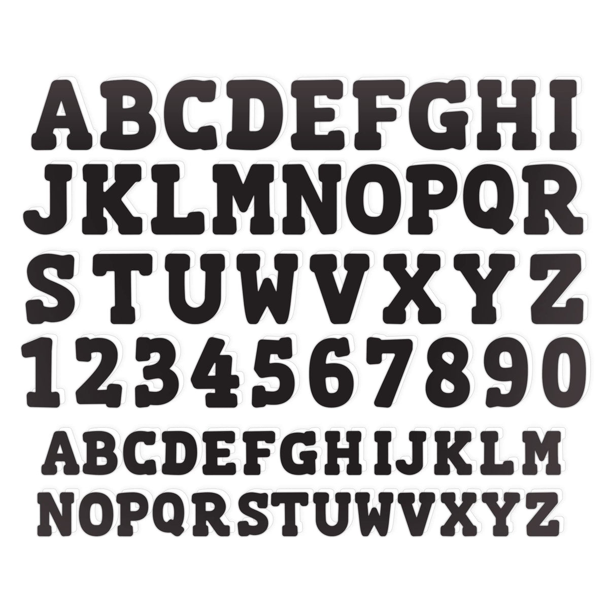 ArtSkills Paper Poster Letters and Numbers for Projects and Crafts, 4" and 2.5", Black, 150 Pieces - Multiple Sheets Per Letter Pad - Pack of 3 (3 Count)