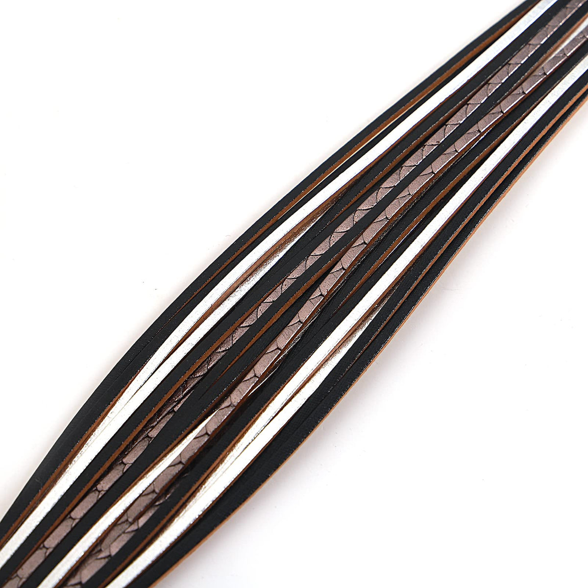 hotoo Boho Leather Bracelets for Women Black Wrap Bracelet Cuff Handmade Stackable Layered Chunky Colored Men Wristbands Christmas