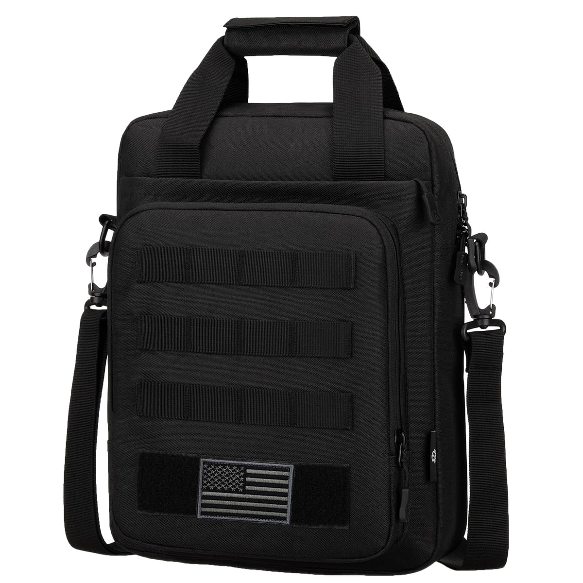 ZHIERNA Tactical Messenger Bag, Tactical Briefcase for Men Tactical Laptop Bag Heavy Duty MOLLE Shoulder Pack Handbag for Men(Black)