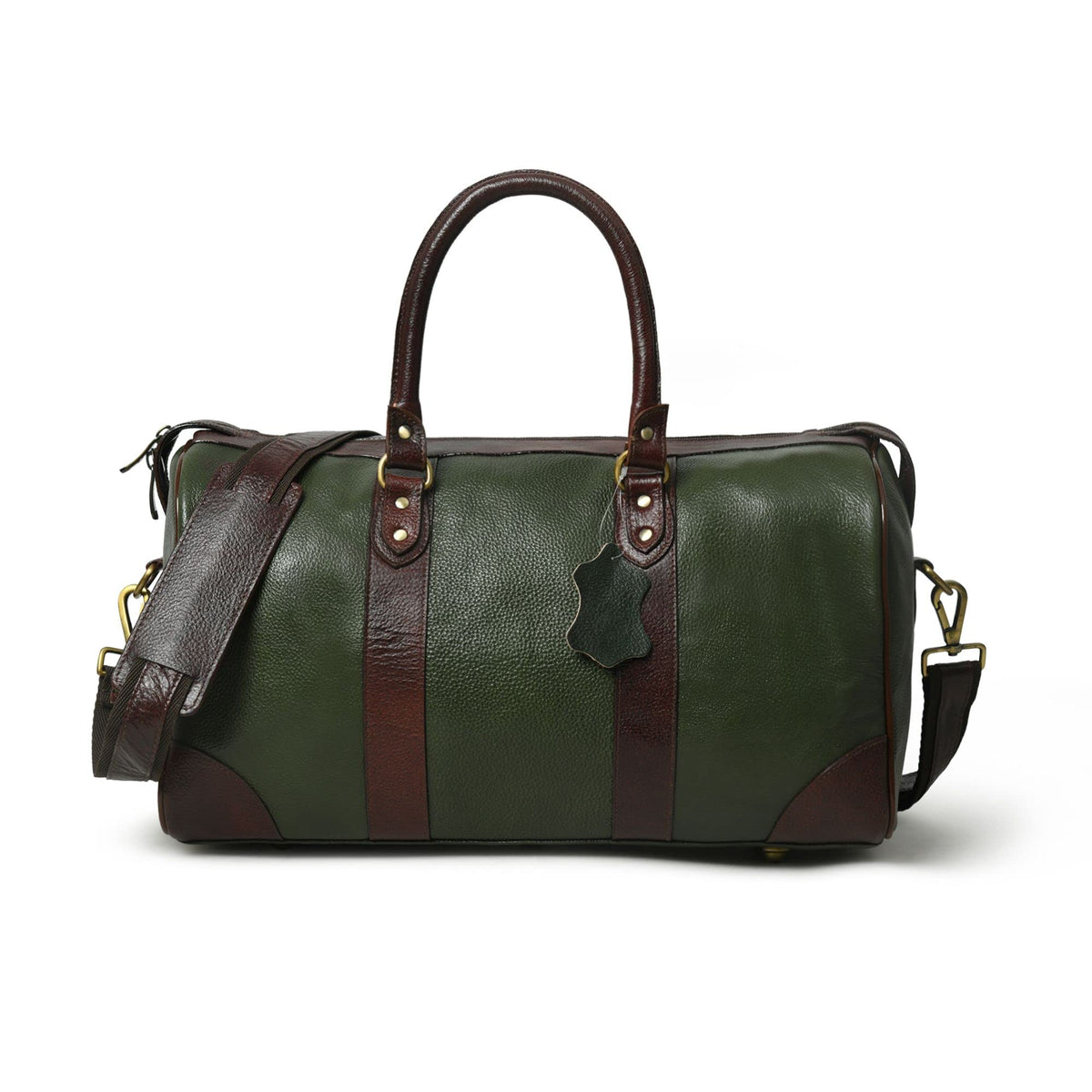 Adyan Leather Duffle Bag Travel Carry on Weekender Luggage Overnight Bags for Women and Men