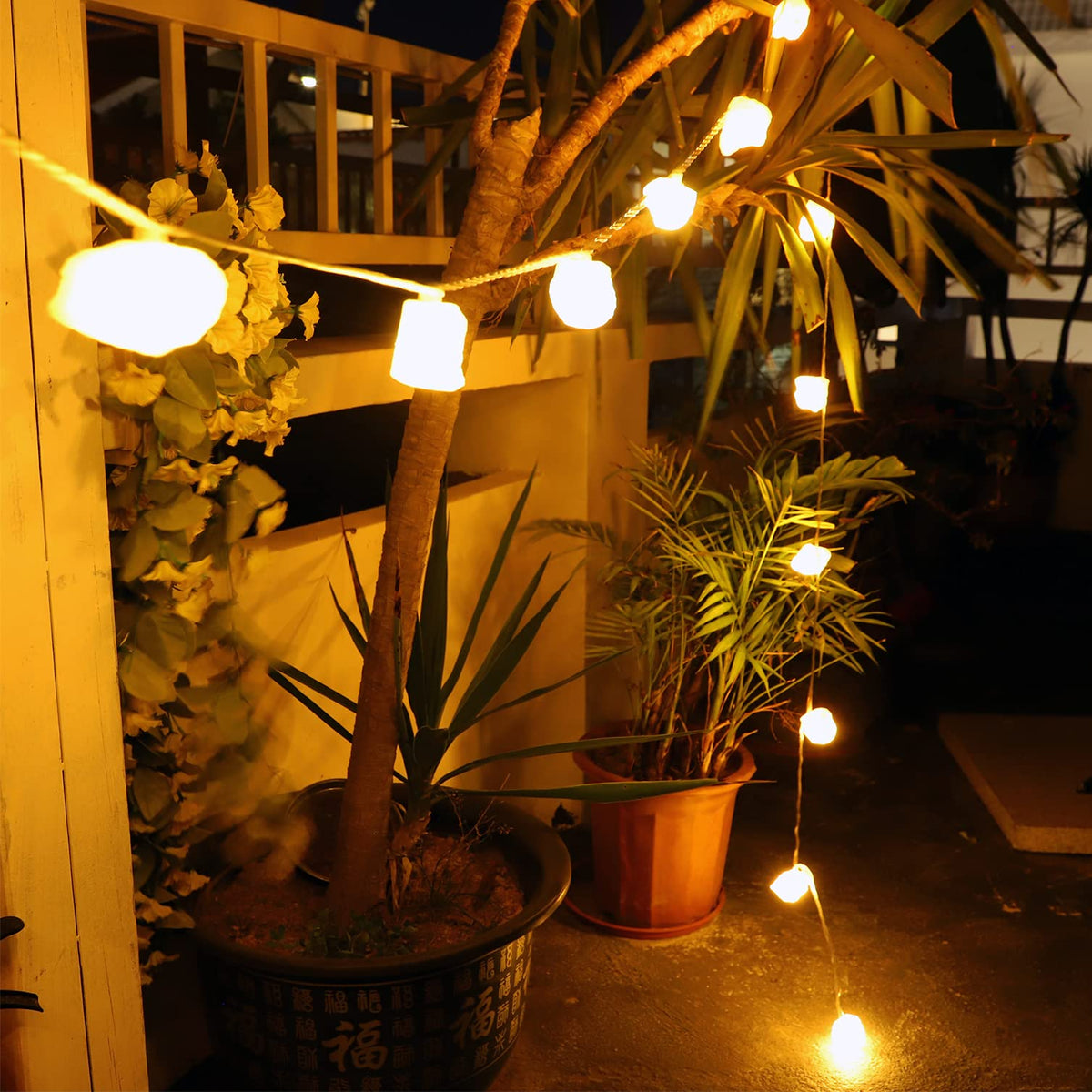 TAOHUA GARDEN Himalayan Salt String Lights Remote Control(8 Modes) with 3 AA Battery Natural Salt Block 10 LED Thanksgiving Christmas Party Decoration Present for Friend