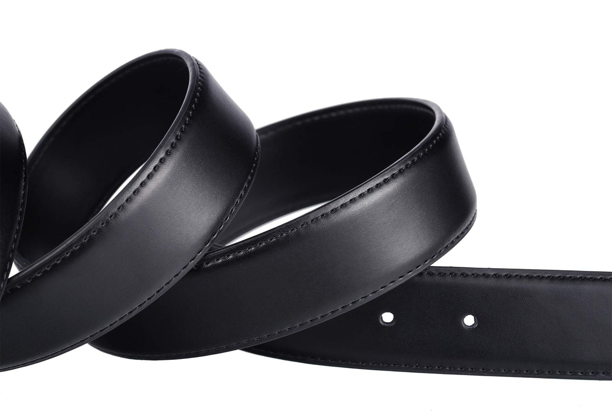 Weifert Men's Dress Belt Black Leather Belts for Jeans (28-30, Black2)