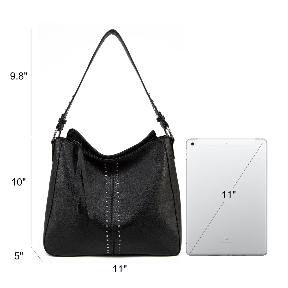 Montana West Hobo Bag for Women Designer Purses and Handbags Shoulder Bags with Guitar Strap,MWC-HB-128-1-BK