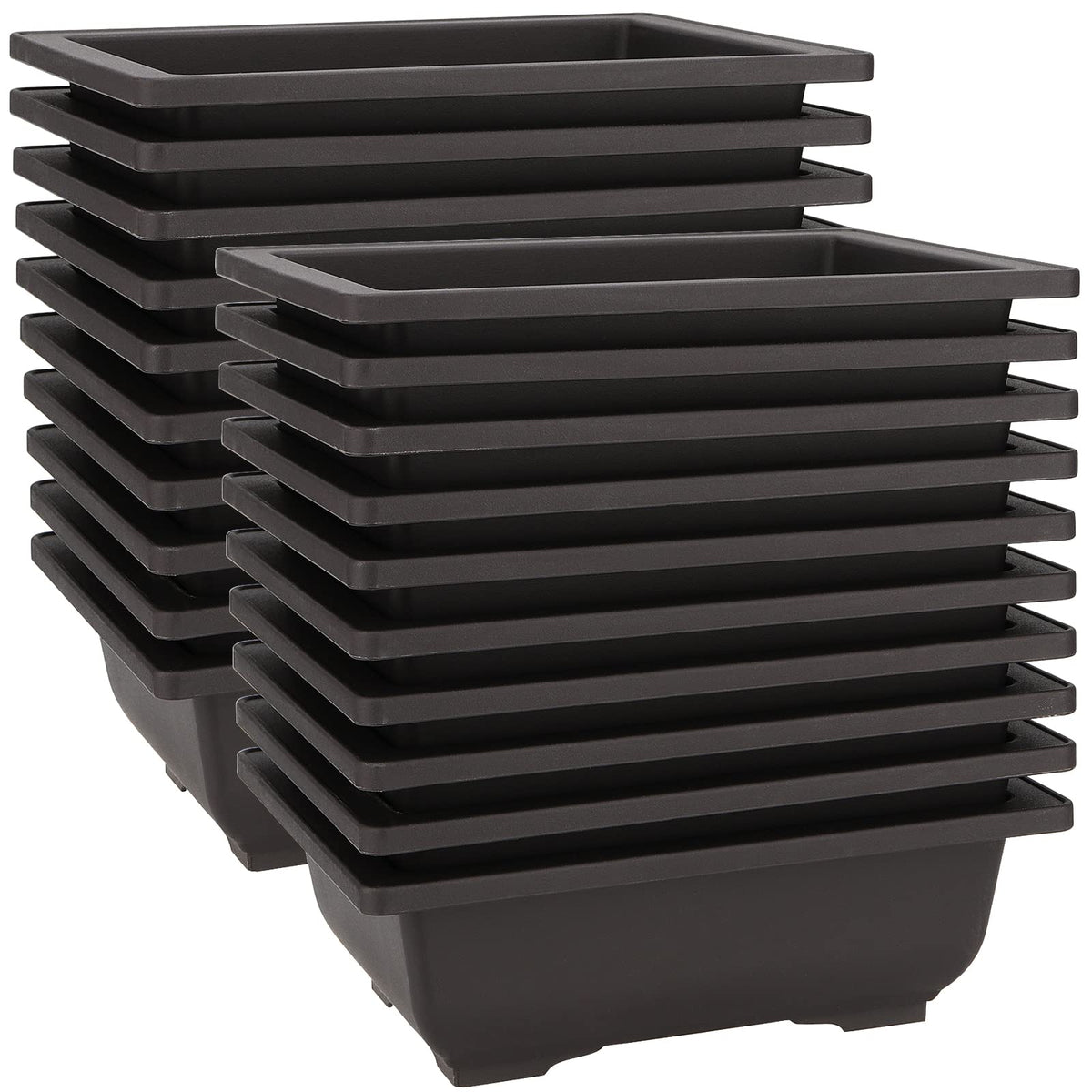 MANCHAP 20 PCS 8.9 Inch Plastic Bonsai Training Pots, Rectangular Bonsai Tree Planter Pot for Garden, Yard, Office, Home Decorative