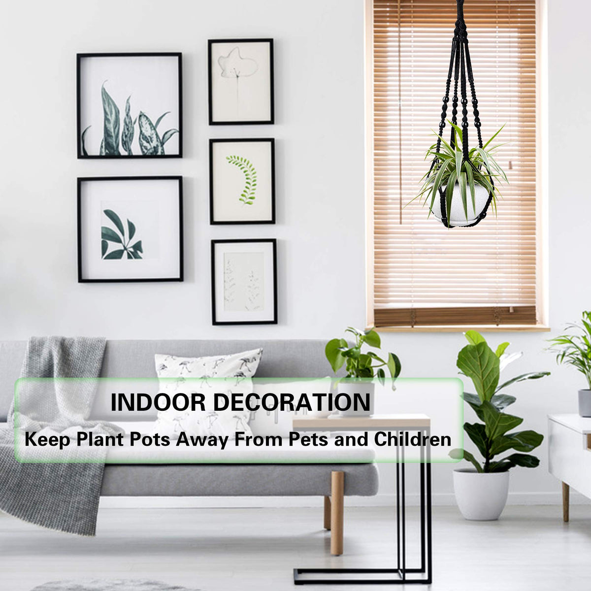 Augshy Macrame Hanging Planter, 2 Pack Hanging Planters for Indoor Plants Indoor Outdoor Decor Handmade Hanging Plant Holder(35 Inch)