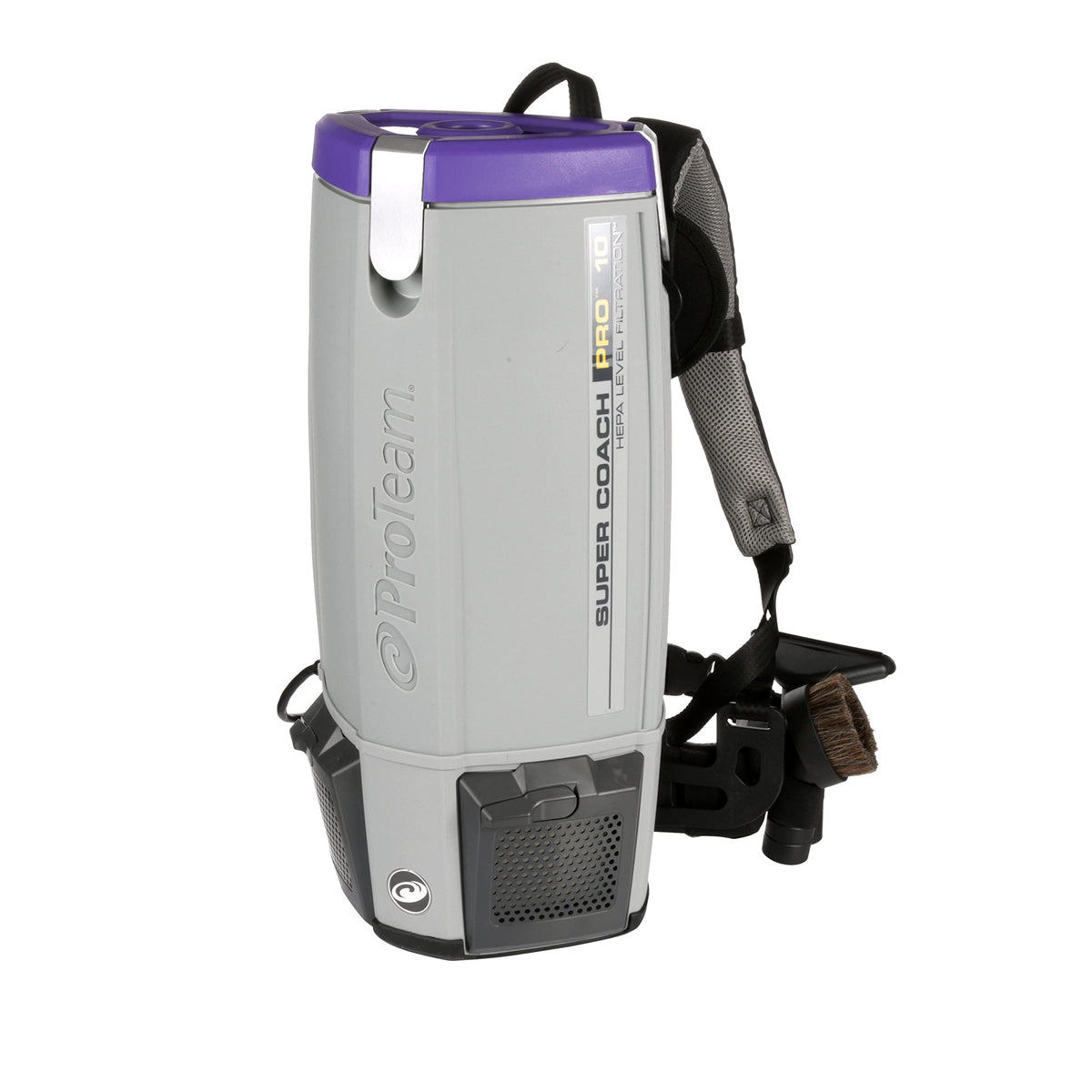 ProTeam Super Coach Pro 10 Backpack Vacuum Commercial with 2 Piece Wand Tool Kit, 10 Quart, Corded,107304