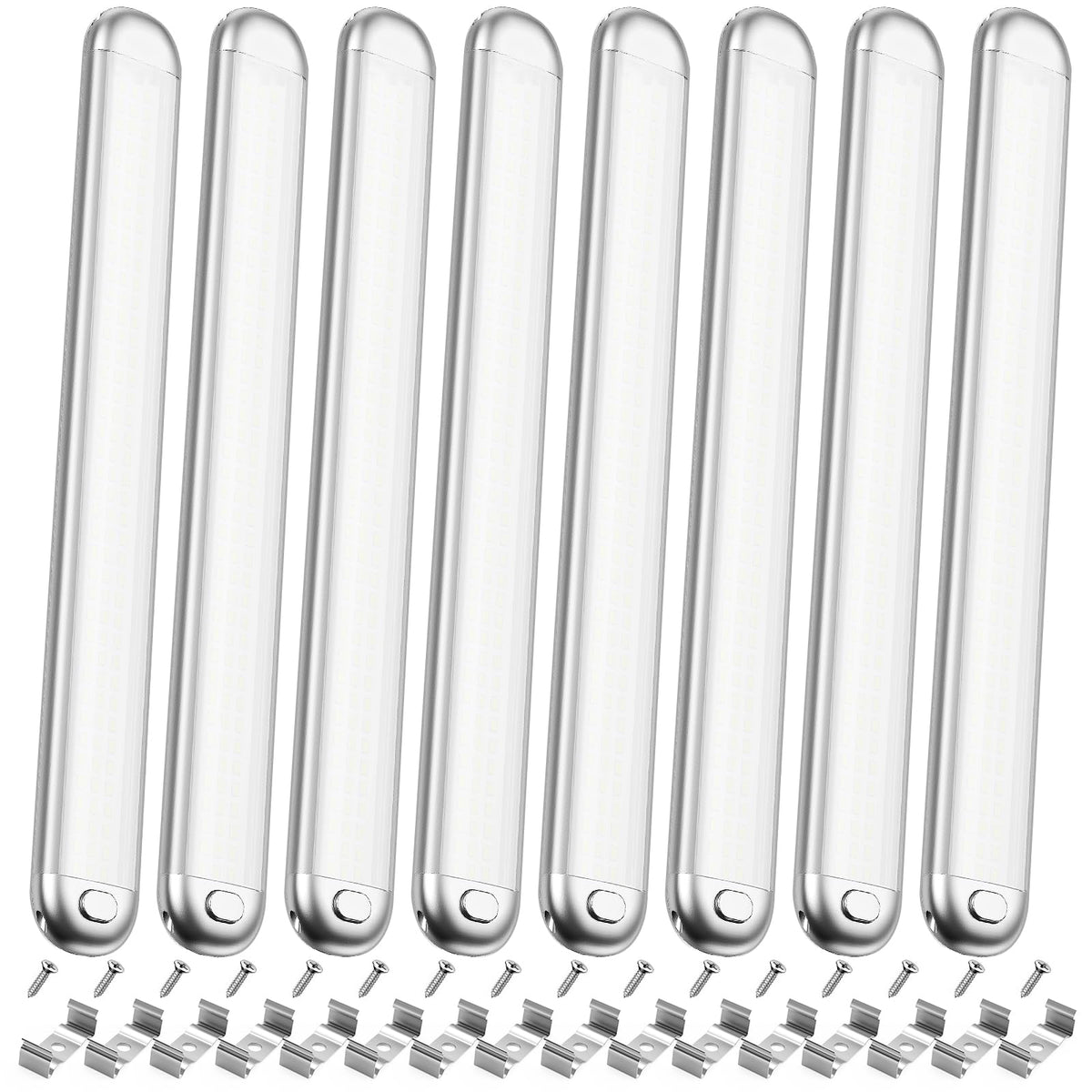 SEALIGHT 12V LED Interior Light Bar 1500LM 8W White Aluminum (Pack of 8)