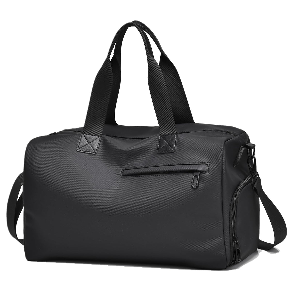 Outplea Small Gym Bag for Men Women, 18L Waterproof Travel Duffle Bag with Shoe Compartment & Wet Pocket, Carry on Personal Item Bags for Travel Airplane, Black