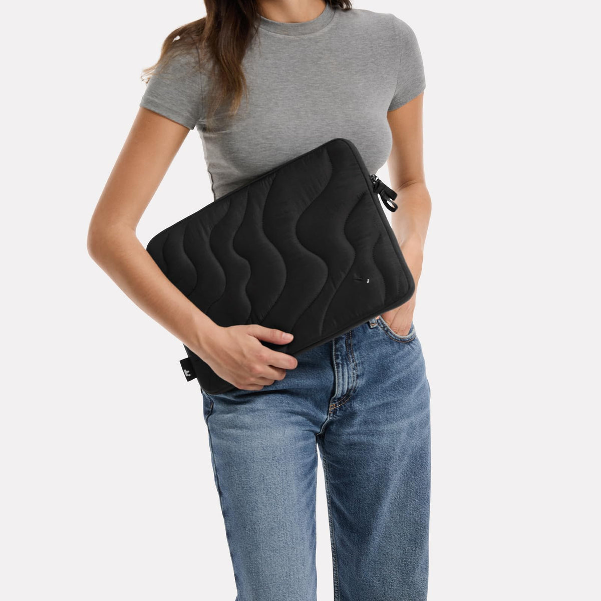 tomtoc 360 Protective Puffy Laptop Sleeve Kit for 14-inch MacBook Pro M5 2026 A3426 A3427/M4/M3/M2/M1 Pro/Max A3434 A3112, Quilted Soft Puffer Computer Bag with Tech Pouch for 13.8" Surface Laptop 7