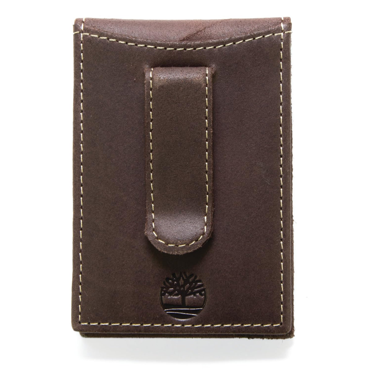 Timberland Men's Slim Leather Minimalist Front Pocket Credit Card Holder Wallet,Brown (Money Clip) 2, One Size