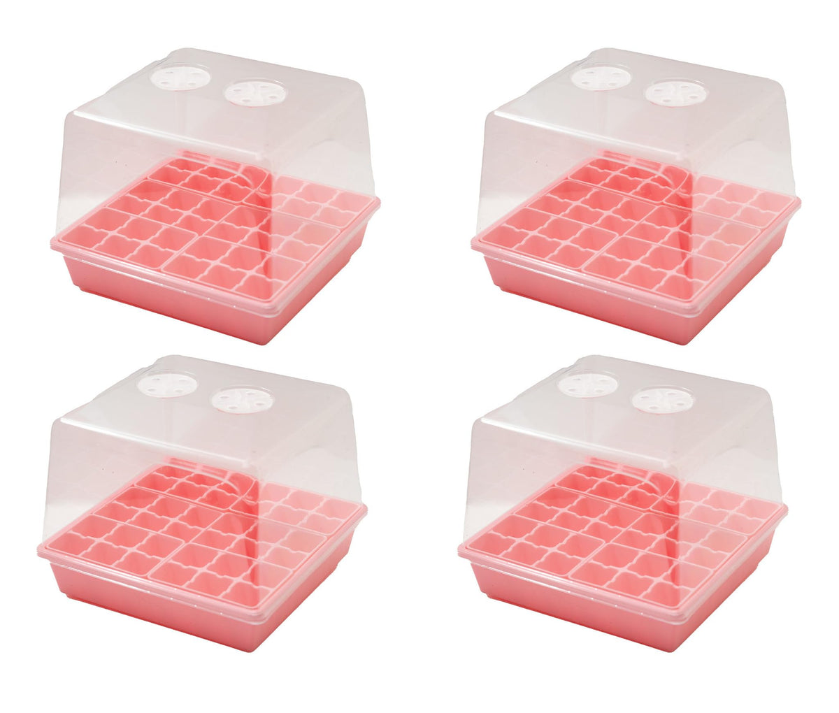 Bootstrap Farmer Countertop Seed Starter Kit in Pink, Reusable 1010 Tray Bundle with Inserts and Humidity Dome
