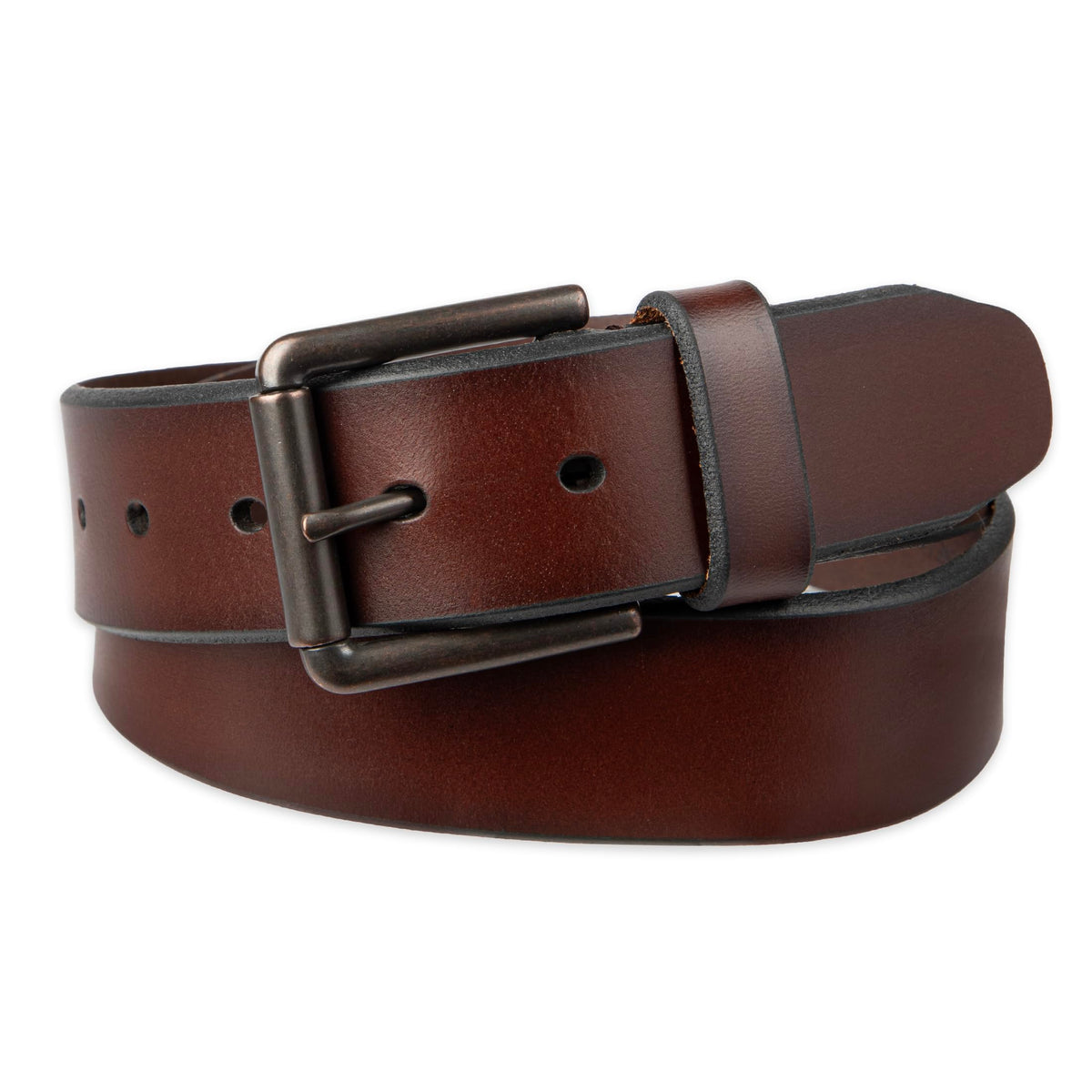 Dockers Men's Casual Leather Belt - 100% Soft Top Grain Genuine Leather Strap with Classic Prong Buckle, Brown,30