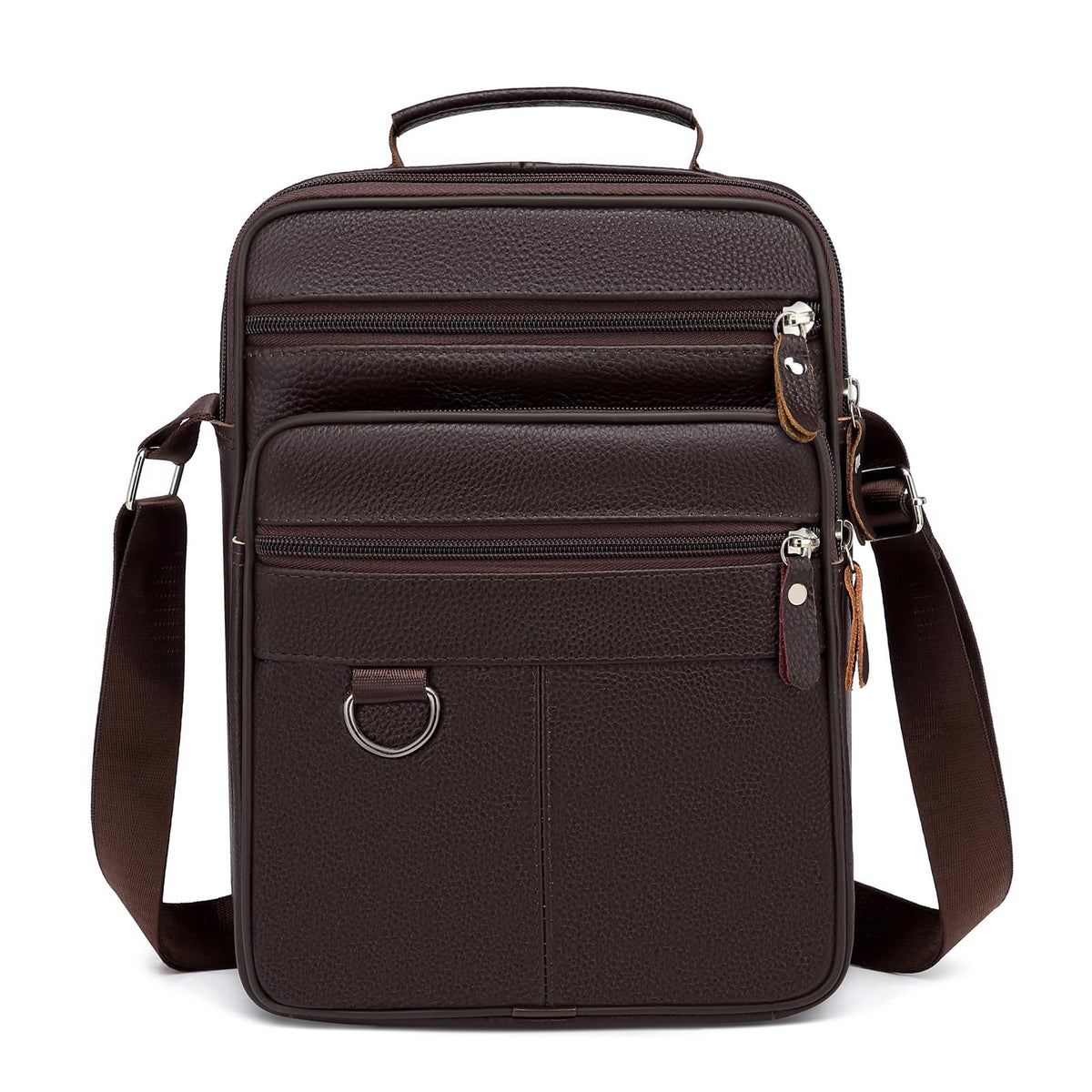 ZZNICK Leather Messenger Bag for Men Large Business Travel Briefcase Crossbody Handbag Man Purse Sling Shoulder Bag