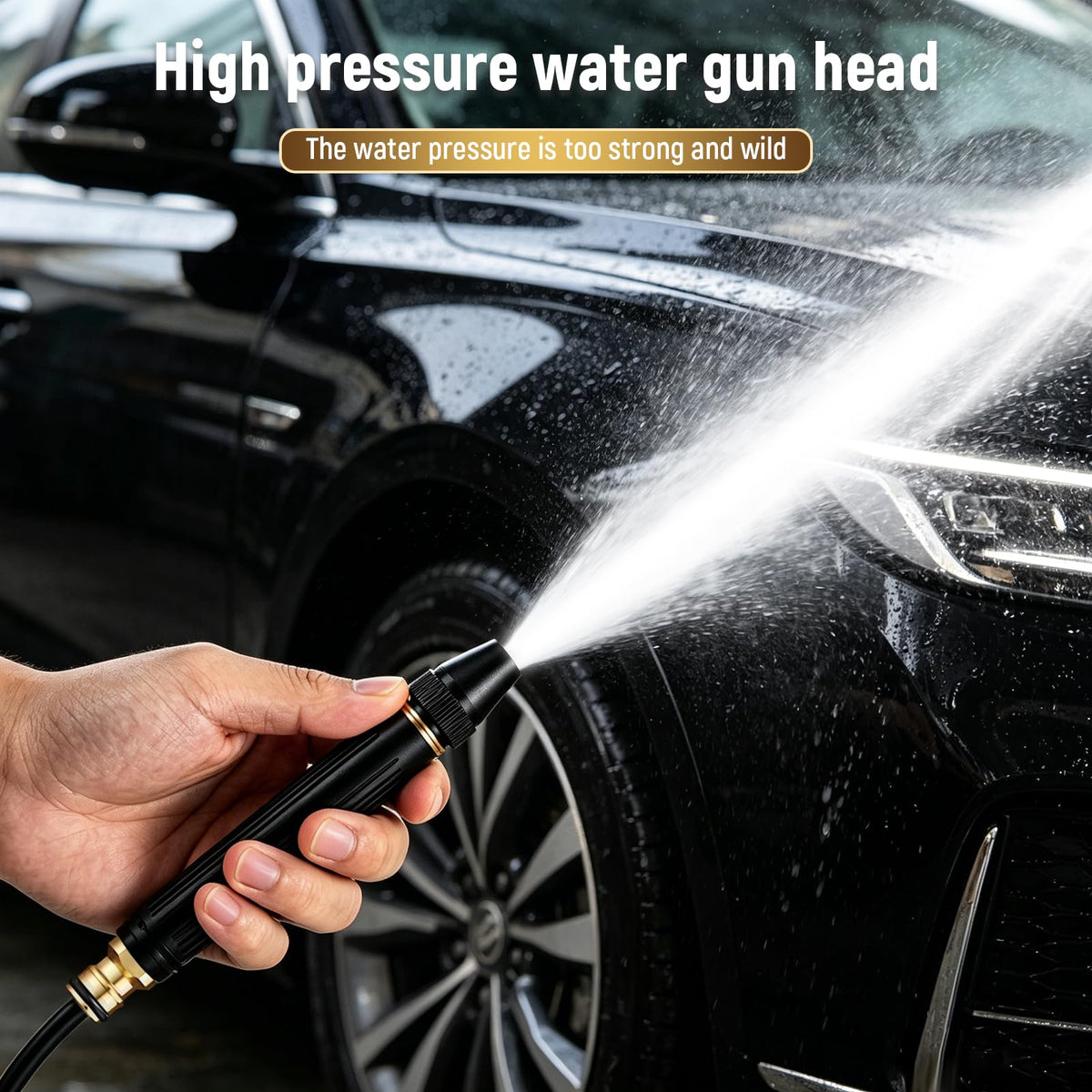 2026 New Jet Nozzle PowerWasher for Garden Hose, 2Pcs Garden Hose Nozzle High Pressure PowerfulCleaning Spray Evenly, High Pressure Hose Nozzle for Car Washing (Pacifier Interface)