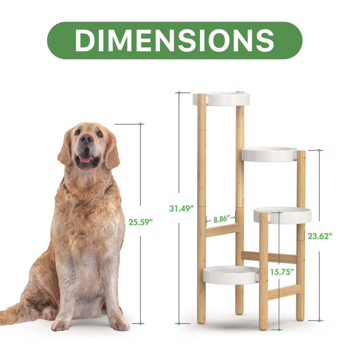 Wisuce Bamboo Plant Stands Indoor, 4 Tiered Tall Corner Plant Stand Holder Multiple Shelf Flower Tables for Garden Indoor Home (4 Tier -2)