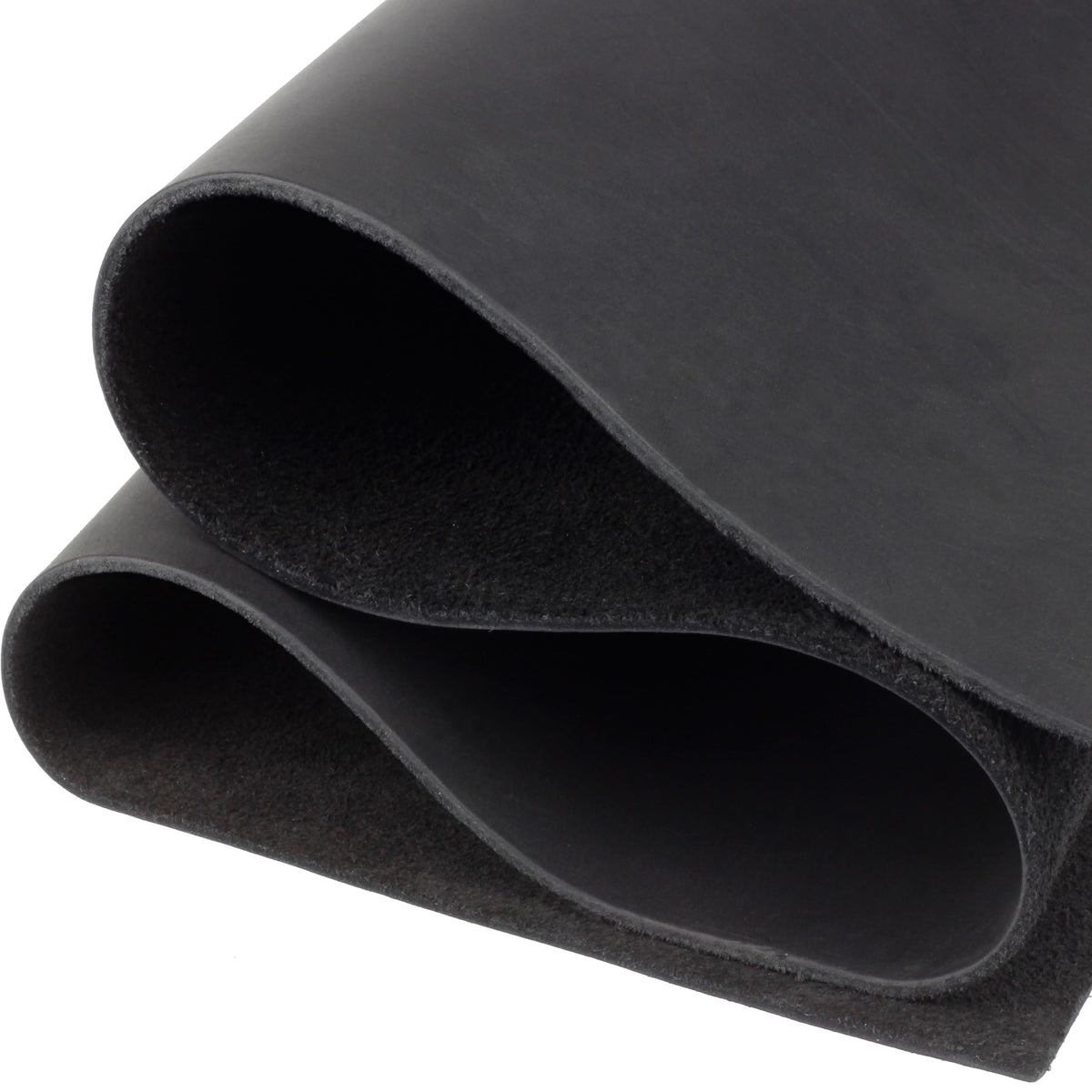 Real Leather Tooling - Thick Crazy Horse Leather Sheets for Crafting, Wallets - Not Faux (Black, 12"x12")