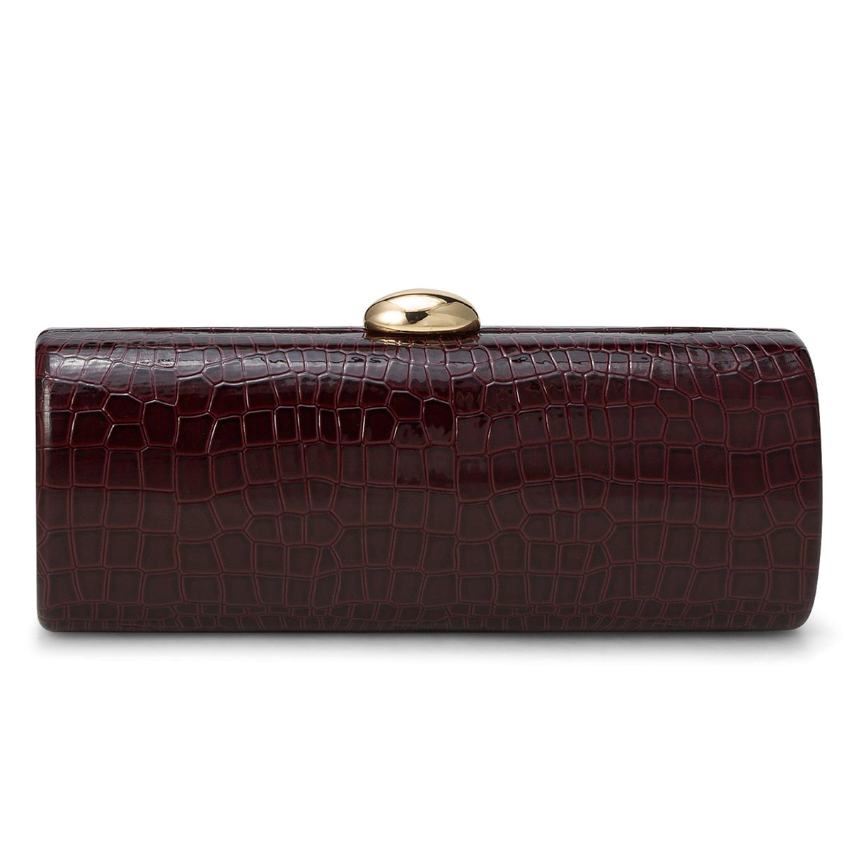 Buric Vegan PU Leather Evening Clutch Purses Crocodile Pattern Handbags Formal Envelope Shoulder Bags for Party Wedding Prom Brida Wine Red