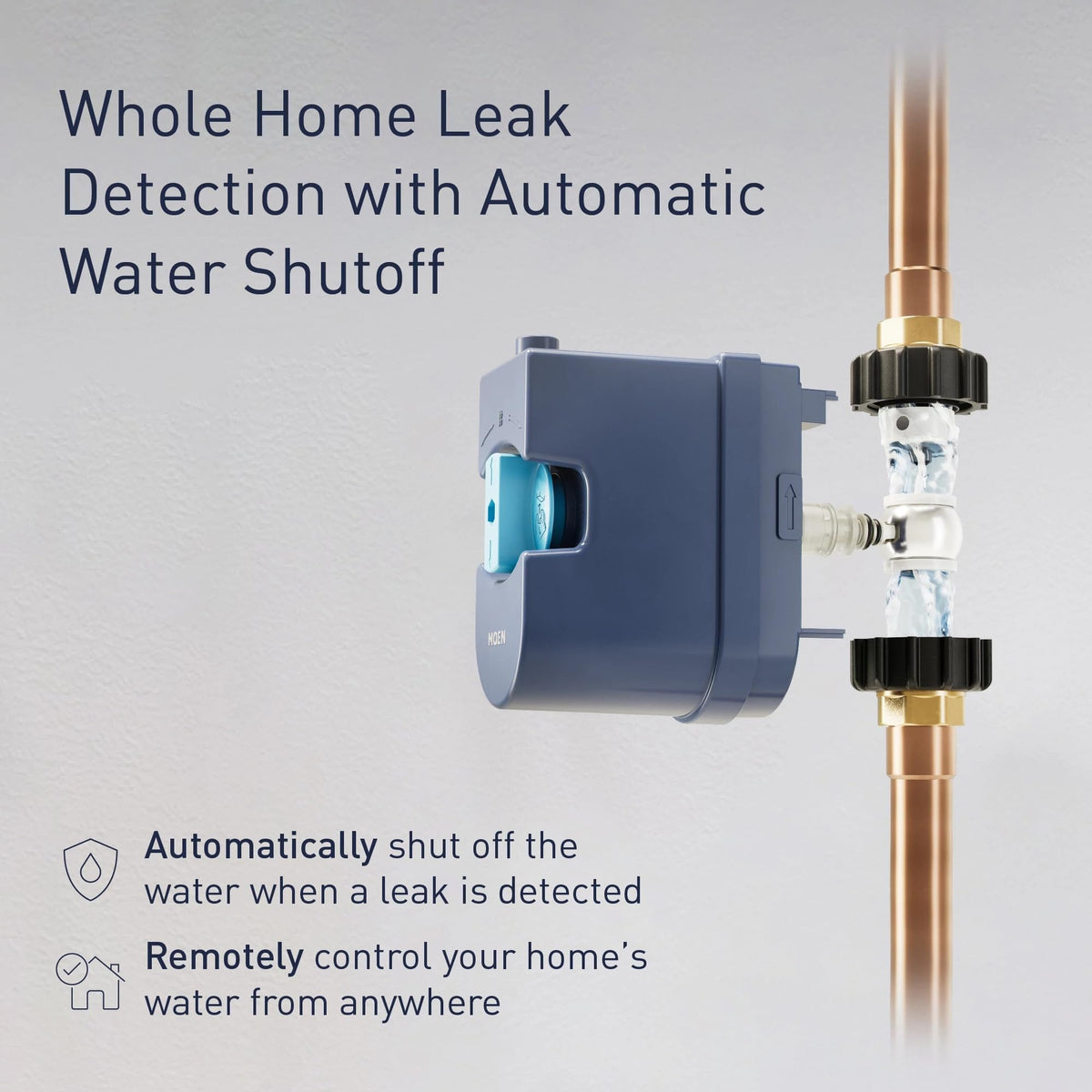 Flo by Moen 3/4-Inch Smart Water Shutoff with Smart Water Detector, 1-Pack