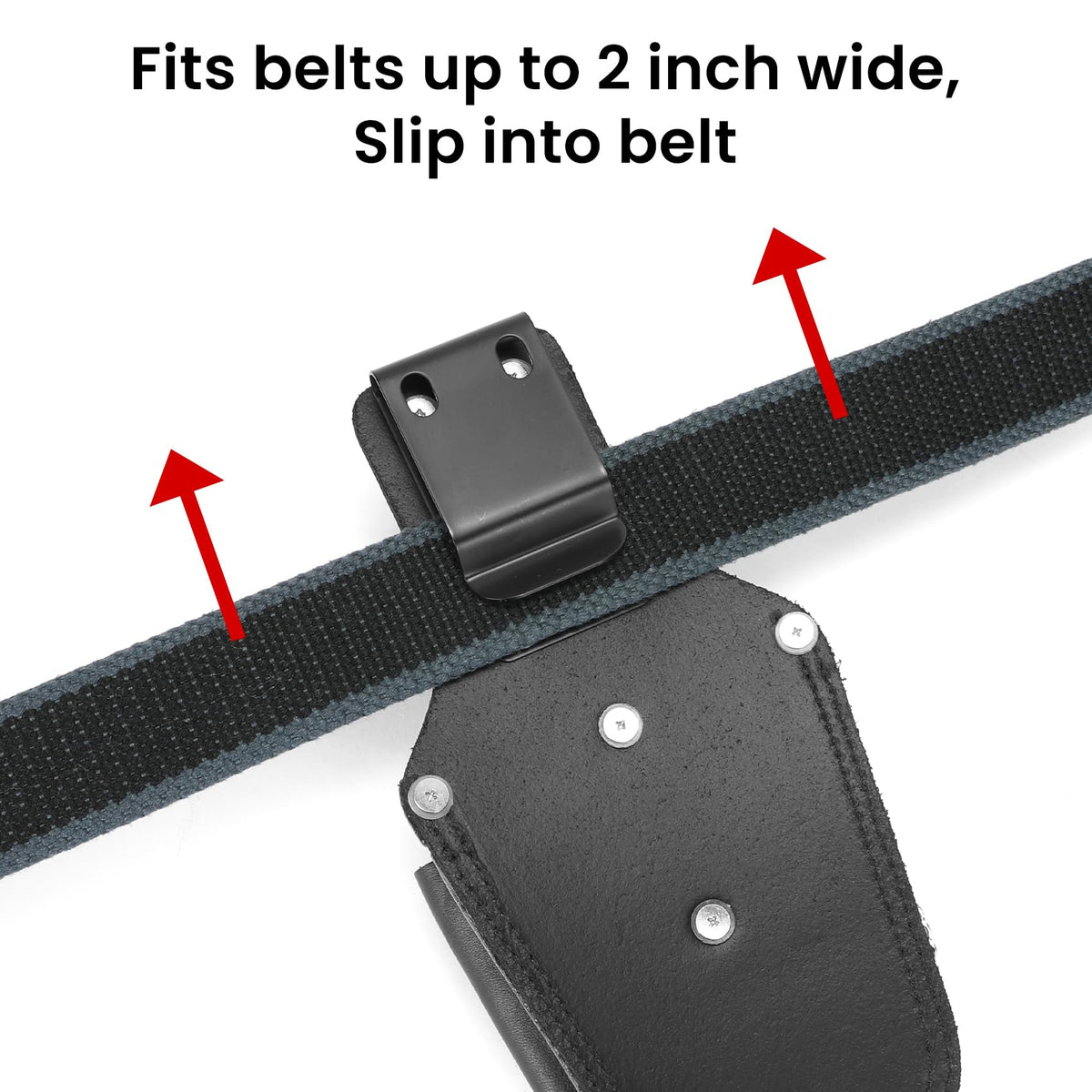 Small Tool Pouch, Genuine Leather Electrician Tool Pouch | 7 Pockets with Metal Tape Chain, Reinforced Rivets, Convenient & Quick Tool Access