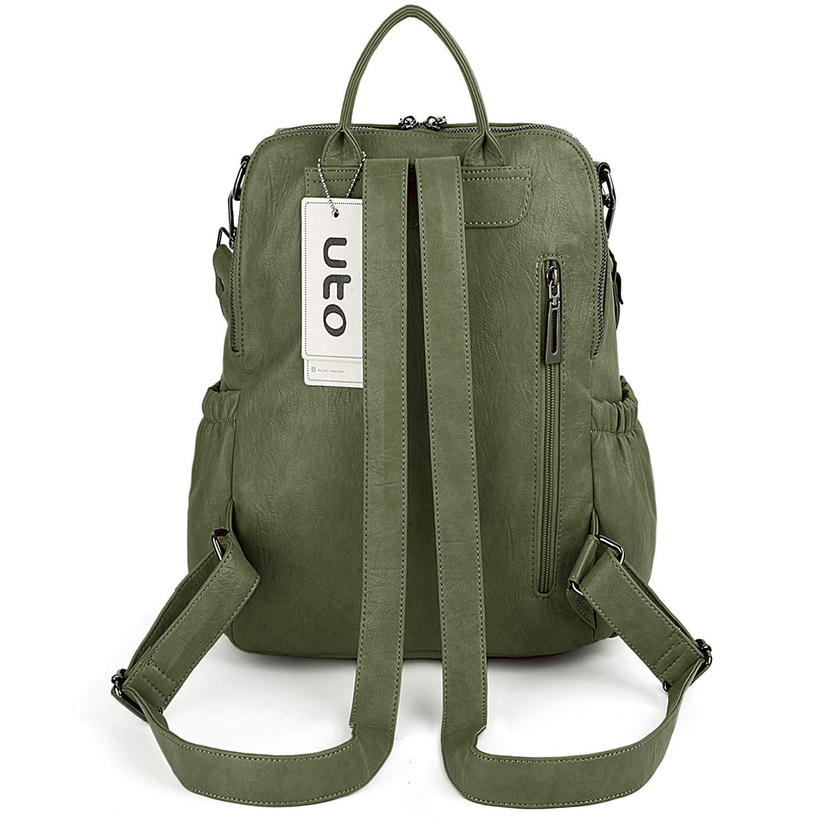 UTO Women Backpack Purse Leather Vegan Ladies Fashion Designer Rucksack Convertible Travel Shoulder Bag with Tassel