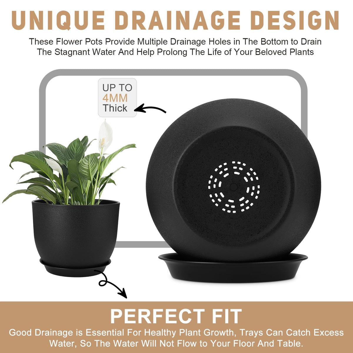 YNNICO Indoor Self Watering Planters