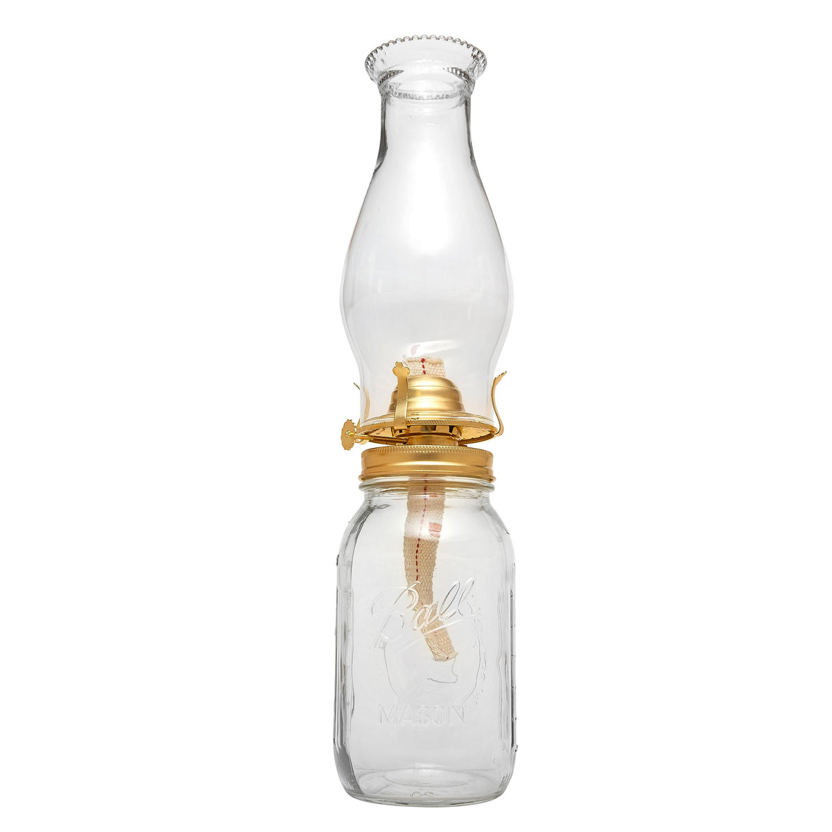 Creative Hobbies Mason Jar Oil Lamp Burner Set - Rustic Brass Design, Universal Fit, Model M999-CH1
