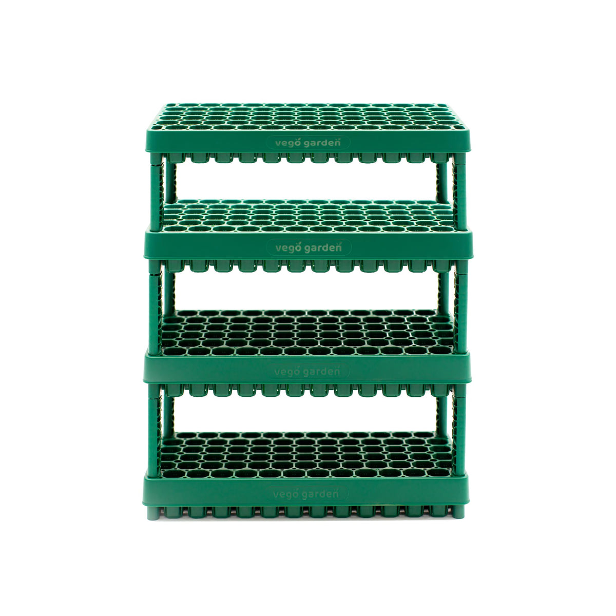 Vego garden 10" x 20" 76 Cells Seed Starter Tray Stackable Seedling Starting Germination Trays for Plants Planting Vegetables Herbs Flowers, 4 Sets