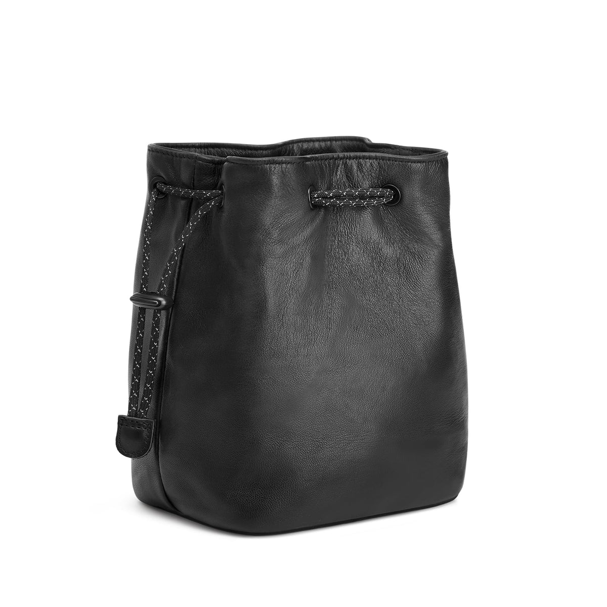S-ZONE Genuine Leather Camera Bag Soft Camera Pouch DSLR Camera Case Handbag Drawstring Compatible with Mirrorless Cameras Canon Nikon Sony