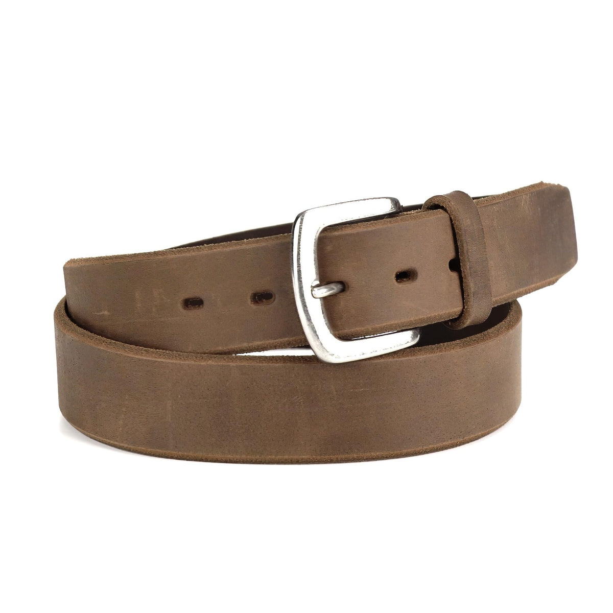 ARIAT Men's Embossed Logo Beveled-Edge Leather Belt, Medium Brown, 38
