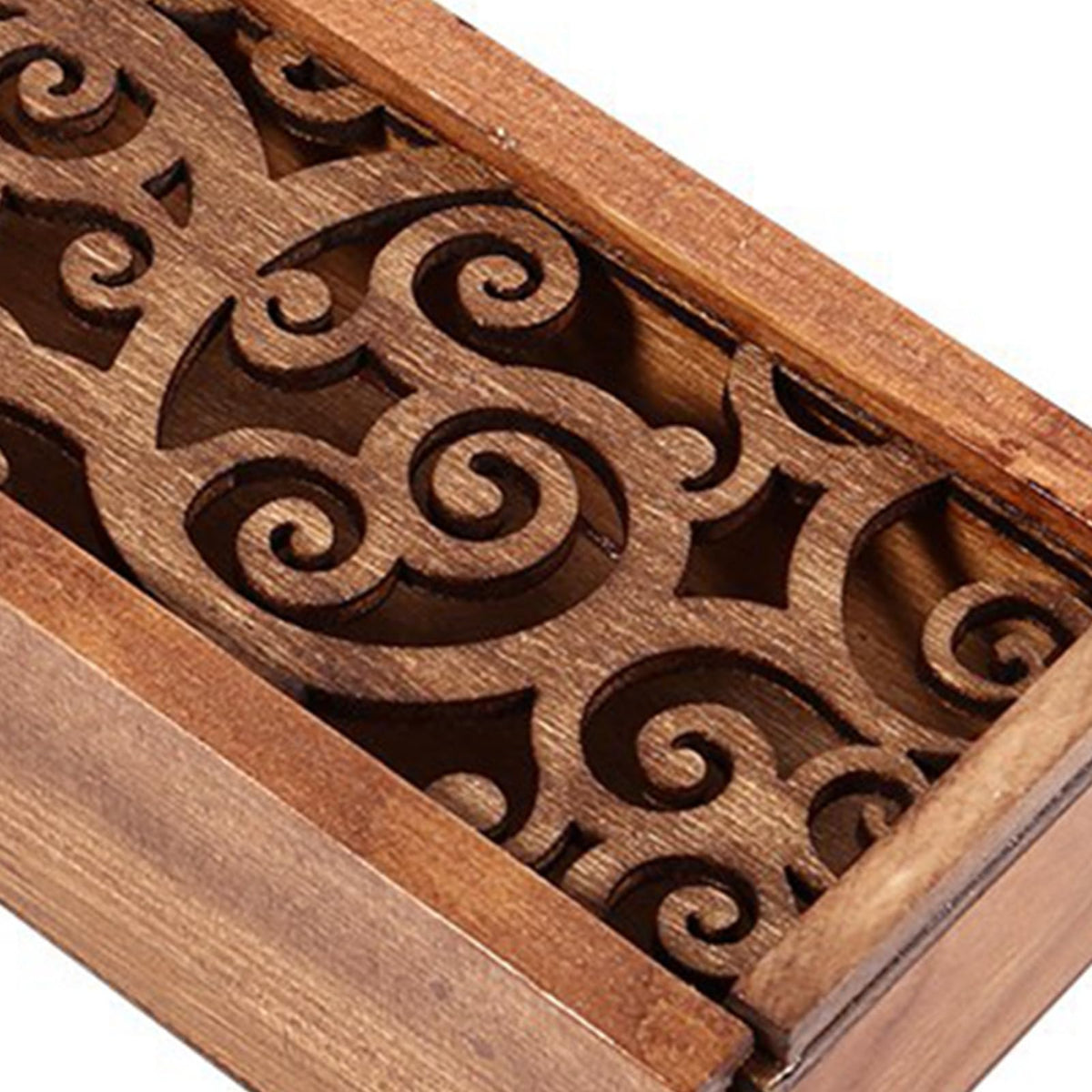 GBSCLOVER Wooden Pen Box, Retro Wood Pen Storage Case with Removable Cover, Multifunctional Pen Storage Wooden Box 7.7x2.2x1.6in for Store Jewelry Cosmetic