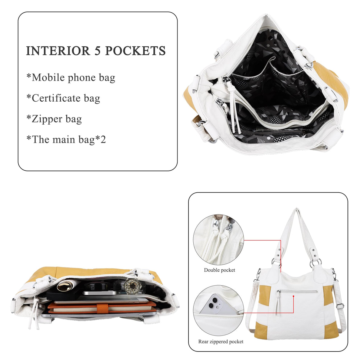 Angel Kiss Hobo Purses for Women Multi-Color Striped Lattice Cross Body Shoulder Purse Bag Tote Handbag