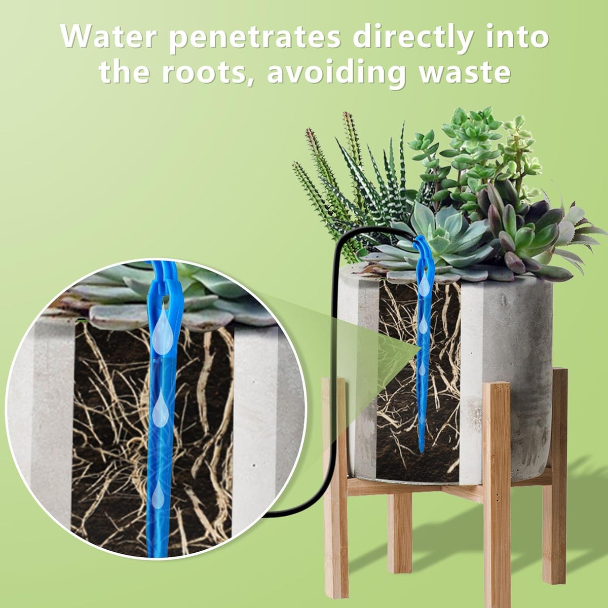 Automatic Drip Irrigation Kit,Indoor Automatic Watering System for Plants,Self Watering System for 15 Potted Plants，Automatic Drip Irrigation Kit Programmable Water Timer