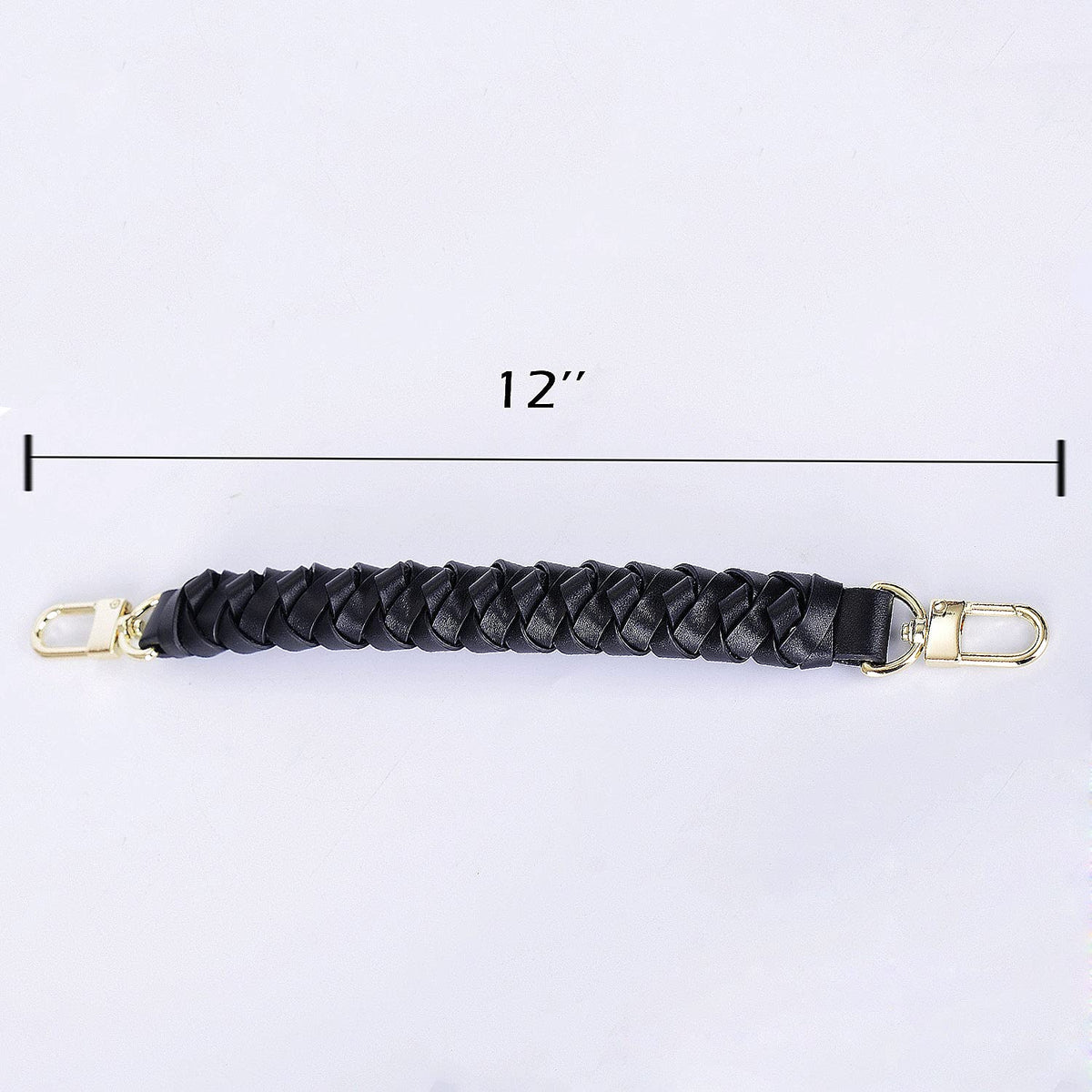 Genuine Vachetta Leather Braided Handle Compatible for Beaubourg Hobo Top Handle Neonoe Strap (12.2" L, Black)
