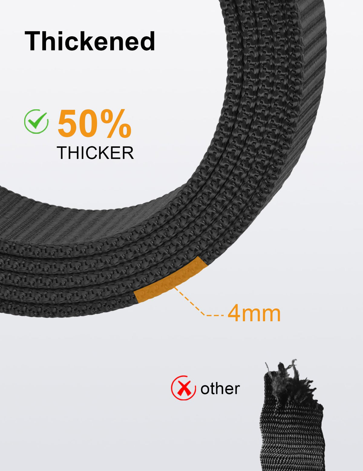 JUKMO Ratchet Belt for Men, Nylon Web Tactical Belt with Automatic Slide Buckle, Adjustable Trim to Fit (Black, For Waist 20"-40" (Length 47"))
