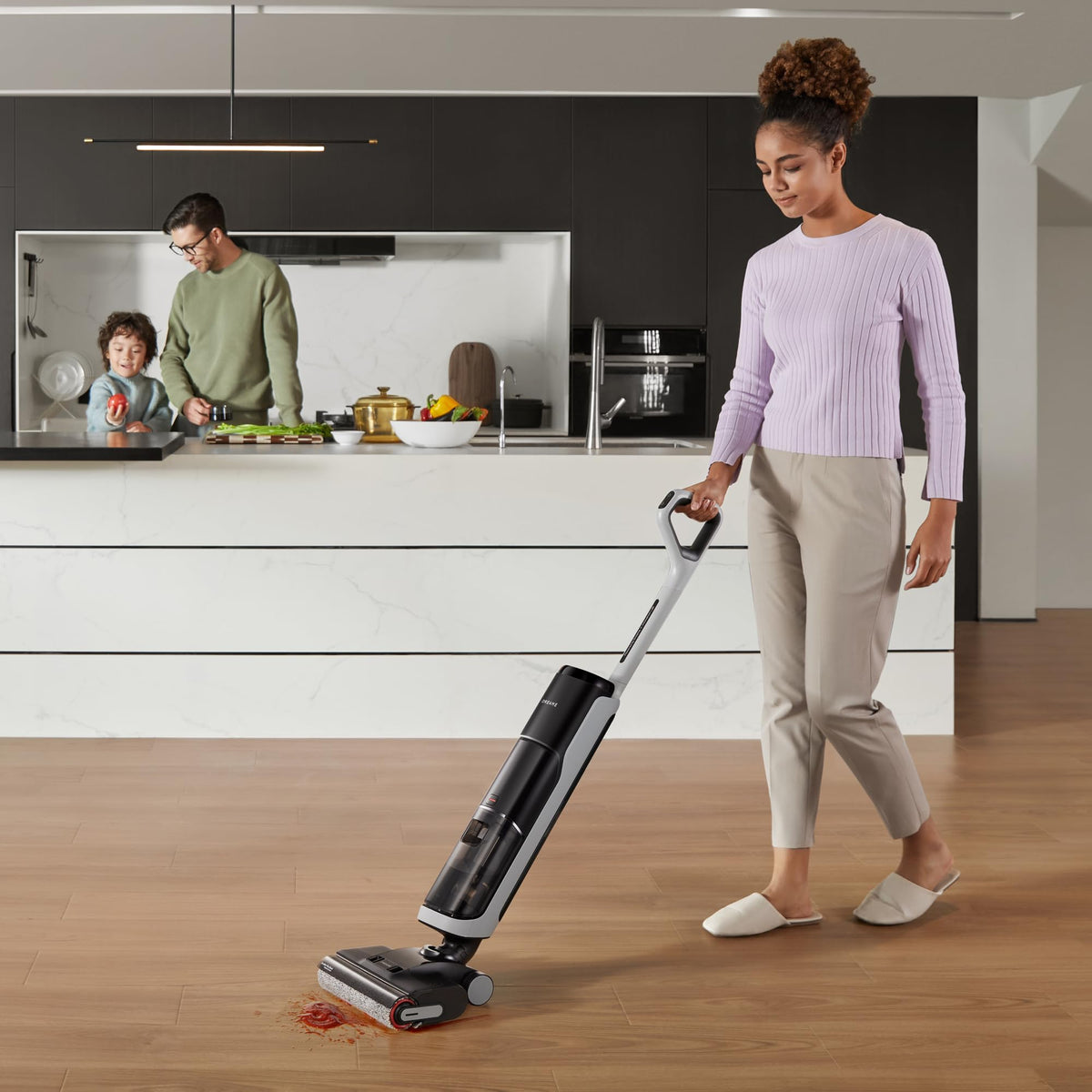 dreame H14 Cordless Vacuum Mop, 180° Lie-Flat Wet Dry Vacuum cleaner, 140°F Brush Washing, Fast Hot Air Drying in 5Mins, Smart Hard Floor Cleaner Machine with Powerful Suction, Great for Sticky Messes