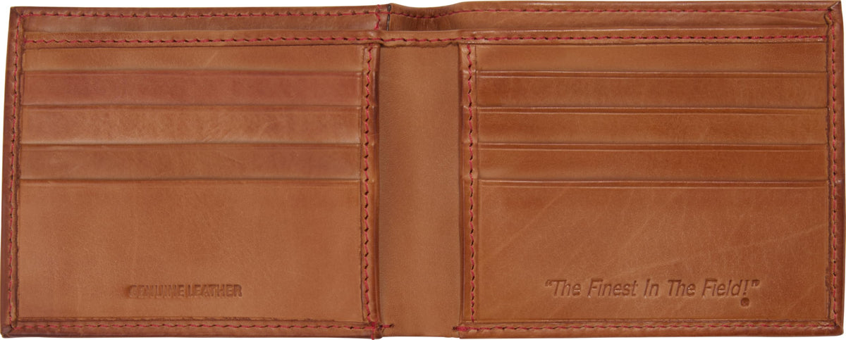 Rawlings | Men's Bifold Wallet Collection | Genuine Leather | Light Brown | Baseball Seam Stitch