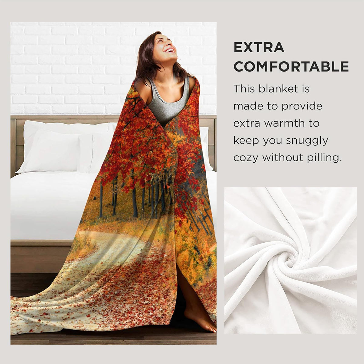 Aonimonis Floral and Champagne Throw Blanket Gifts for Women, Soft Fuzzy Warm Cozy Flannel Blankets for Bedroom, Travel, Couch, Home Decor 50x60 in