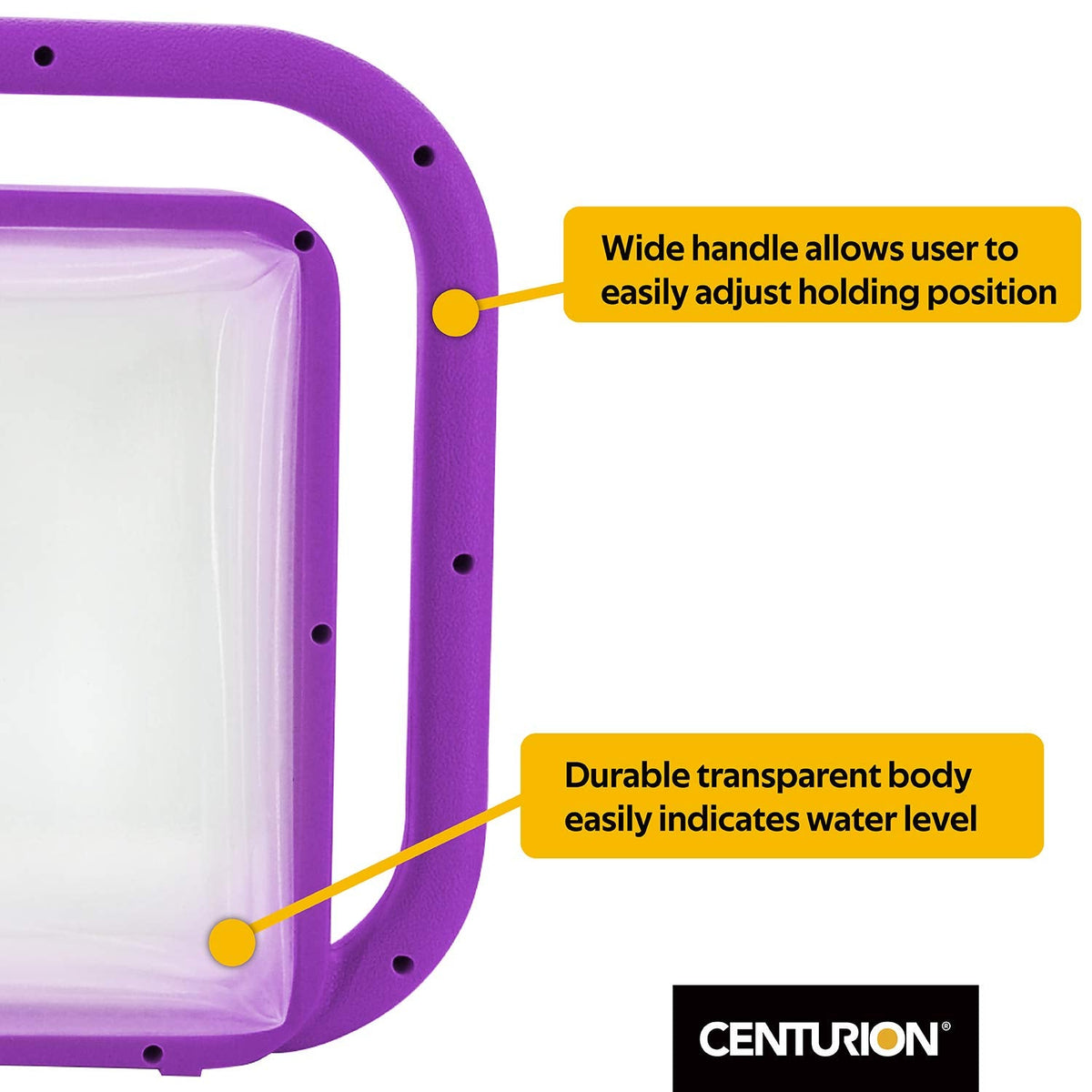 Centurion 1408 Foldable Clear Plastic Watering Can,1.5 Gal with Rotating Nozzle, Long Stem Spout, Compact Ergonomic Design with Sprinkler & Pouring System Ideal for Indoor/Outdoor Gardening - Lavender