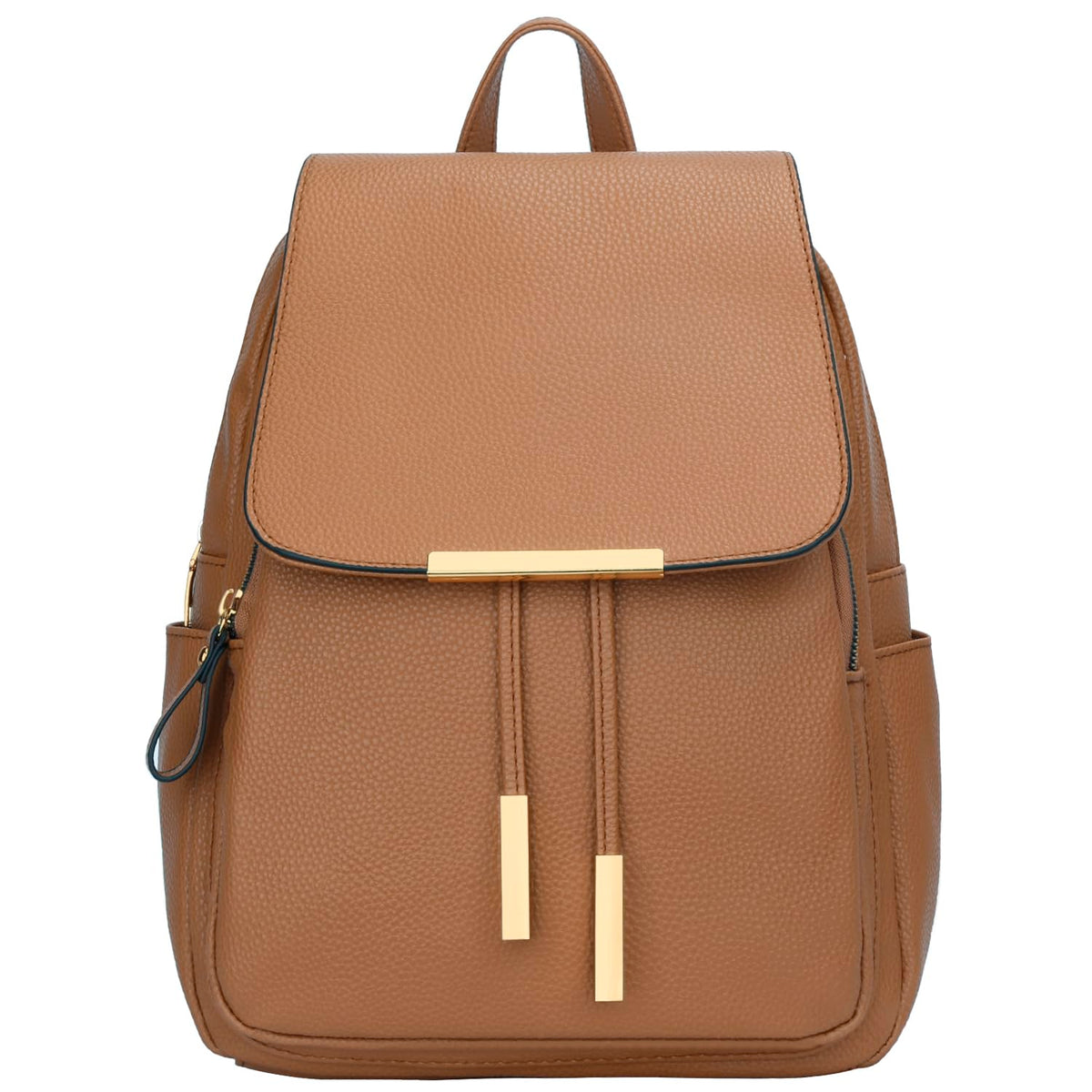 KKXIU Trendy Leather Backpack Purse for Women and Ladies Shoulder Travel Daypacks Bags (A-Brown)