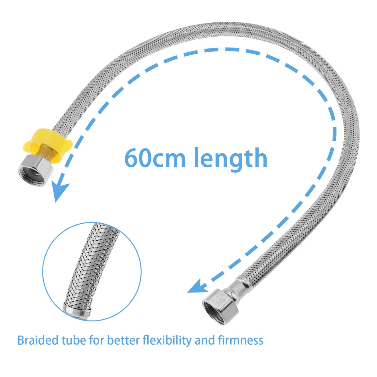 1/2 inch Float Valve, PNXKTXO Water Level Control Float Valve 1/2" to 3/4'' and 1/2'' to 1'' 304 Stainless Steel Fully Automatic Water Level Control Shut Off Valves Hose Connector