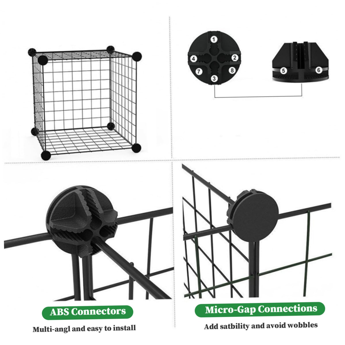 Vistnale 5 Sheet Plant Protectors from Animals, 12x12 Plant Cage, Heavy Duty Chicken Wire Cloche with Fixed Buckle, Garden Cloches for Plants ＆ Pet Cage| Cages Supports
