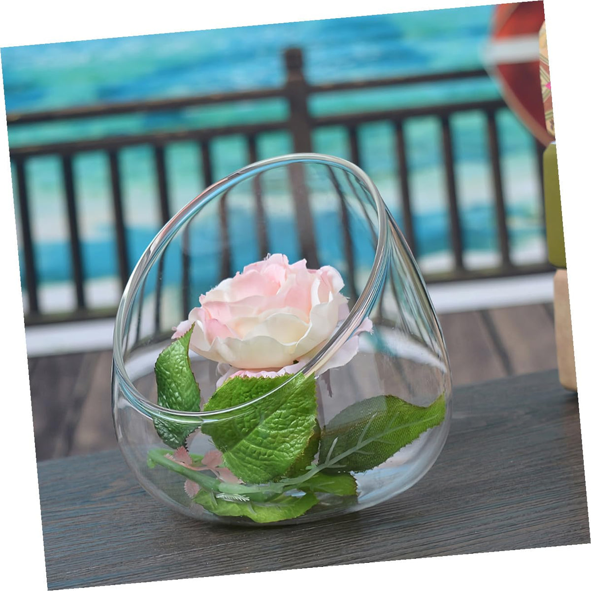 Zerodeko 3pcs Slant Cut Glass Terrarium Bottles for Micro Landscape, Succulent Plant Ecological Display, Glass Desk Ornament for Home Décor and Desktop Gardening