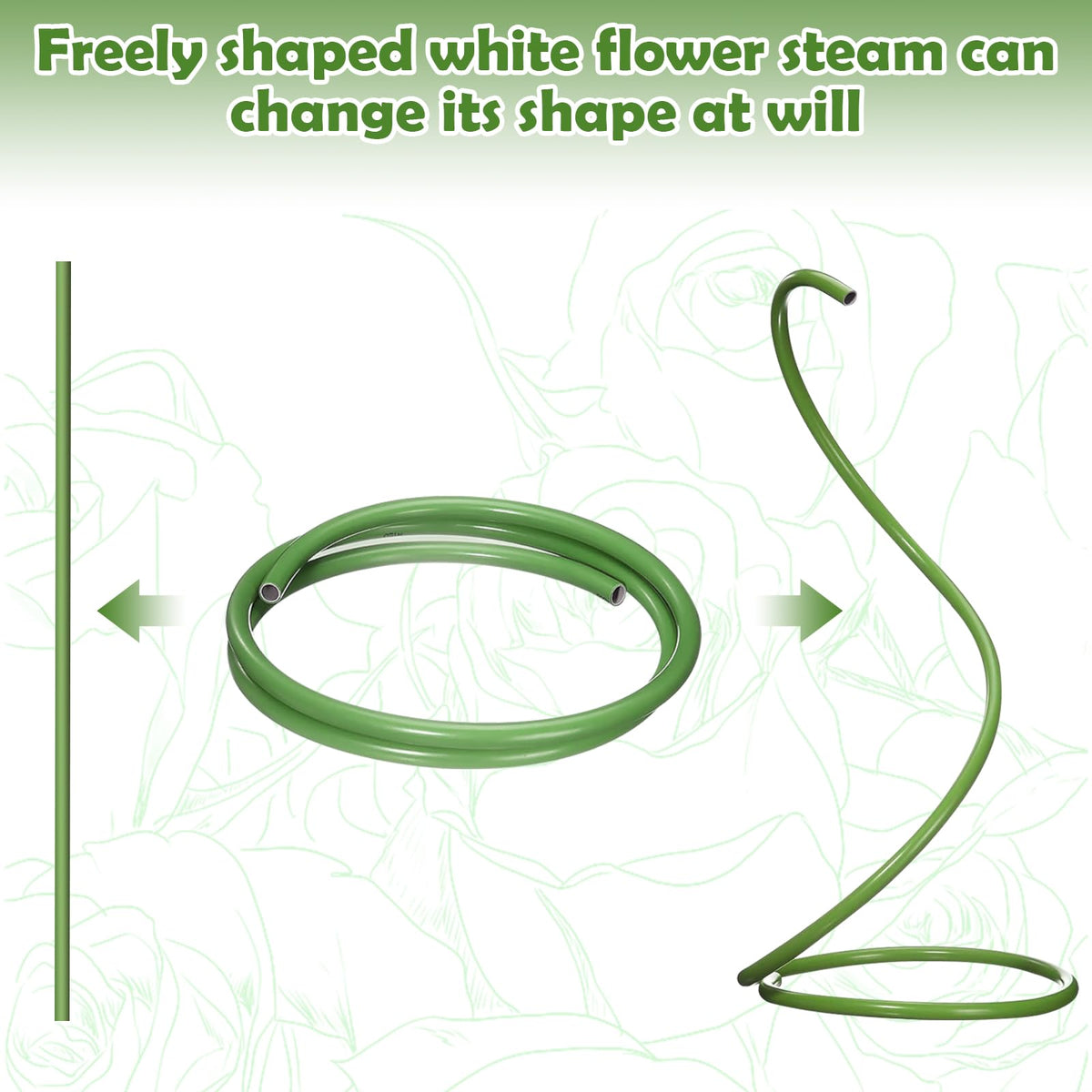 X-Kingsun 1Pack 19.69Ft Giant Flower Stand Green Flexible Pipe for Decoration Flower Pole Display Stand Large Diameter PVC Pipe Stem Tubing for Crafts Floral Wedding Decor Balloon Arches DIY Crafts