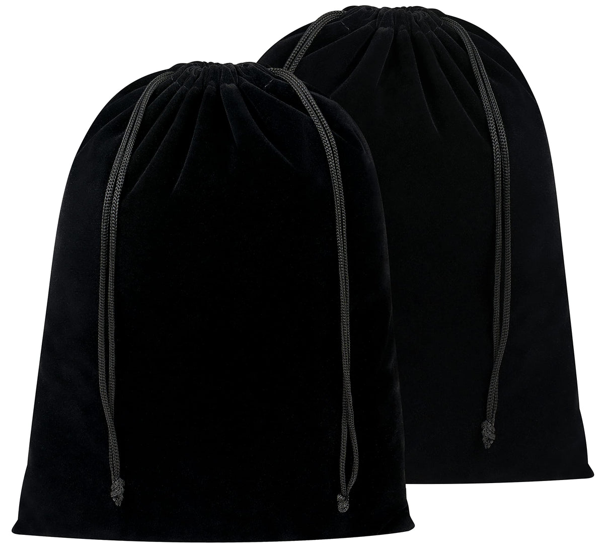 PALTERWEAR Velvet Drawstring Gift Bags - Bulk Wholesale (9 x 12 inch - 25 pack, Black)