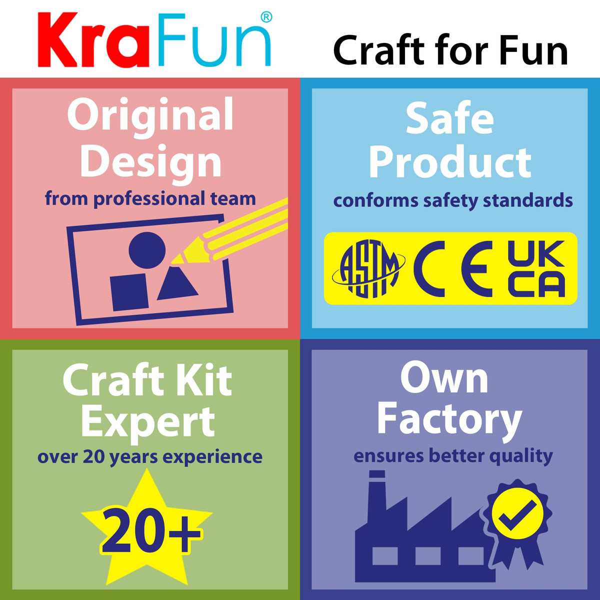 KRAFUN My First Safari Animal Paper Craft Kit for Kids Age 3+, 16 DIY Arts & Crafts Projects, Paper Bags Plates Rolls, Activity Set for Boys Girls with Lion Tiger Giraffe Elephant