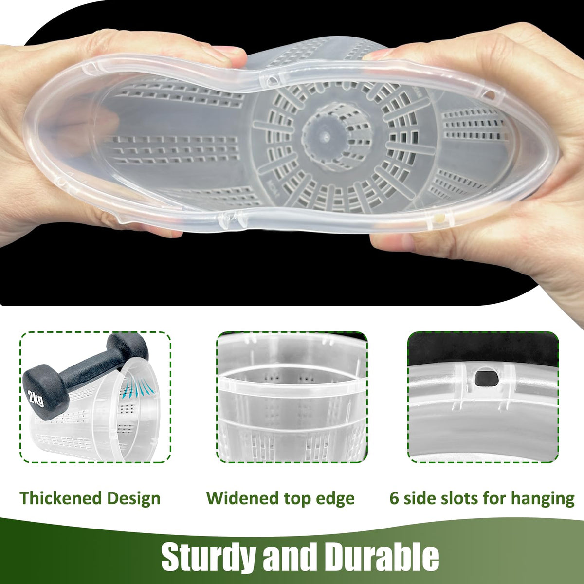 Orchid Pot with Saucers, 9 Pack Orchid Pots with Holes and 12Pcs Plant Stakes, 3 Each of 4.3",5.5",6.1" Clear Plastic Plant Pot for Indoor Outdoor Plants(3 Each of 4.3", 5.5", 6.1" + Saucers)