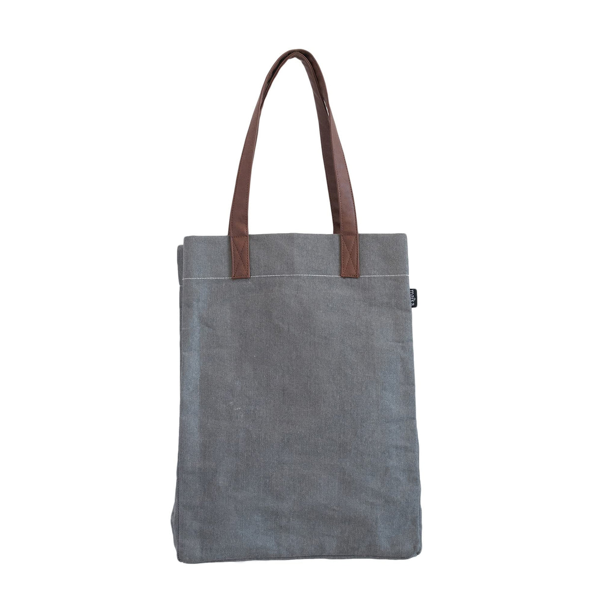 MAIKA Recycled Canvas Market Tote Bag, Waxed Ash