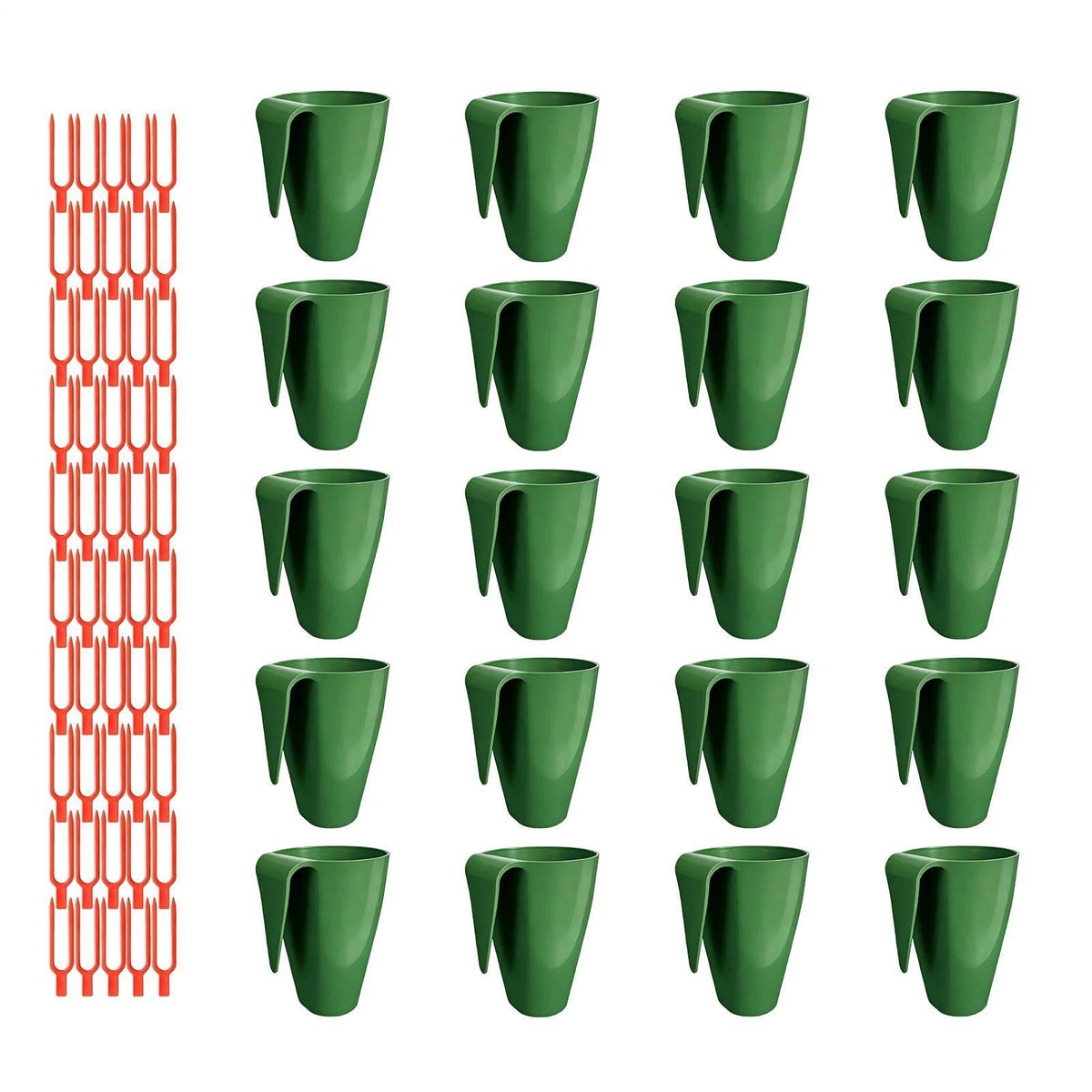 Nursery Pots for Plants, Strawberry Propagation Planter 20 Pieces Yard Seedling Cups Runner Forks for Indoor Outdoor Garden Balcony Greenhouse Backyard Windowsill
